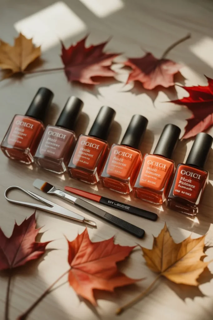 Rust Orange Nails