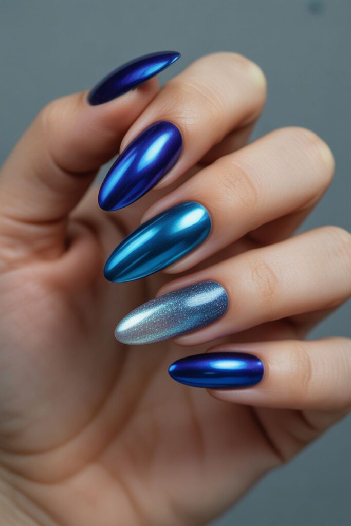 Nails 2025 Trends Summer Blue