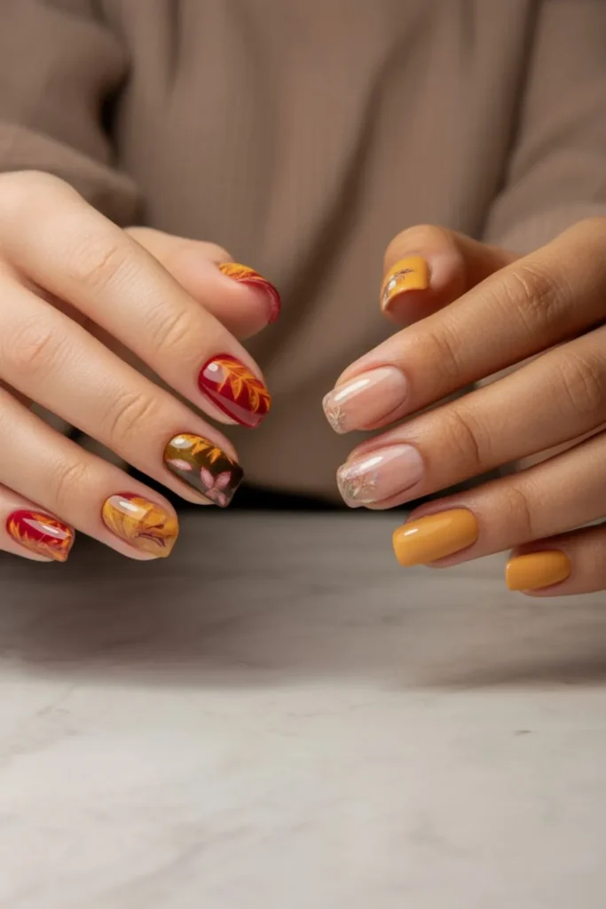 Fall Acrylic Nails