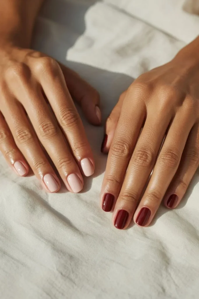 simple fall nails autumn