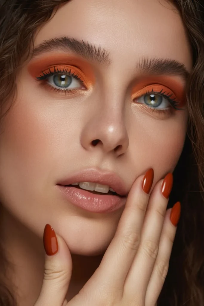 Rust Orange Nails