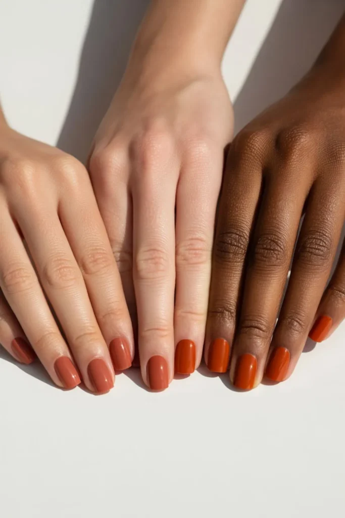 Rust Orange Nails