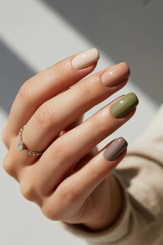 simple fall nails autumn