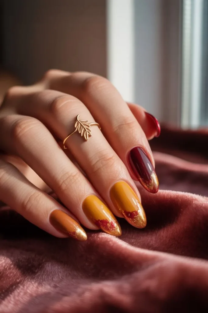 Fall Almond Nails