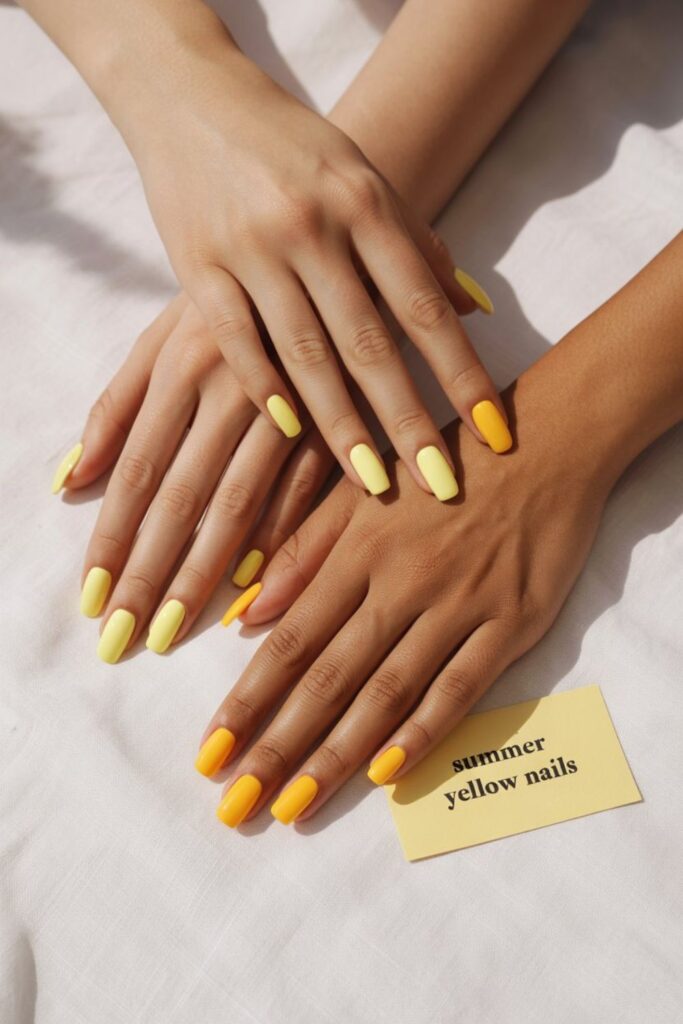Nails 2025 Trends Summer Yellow