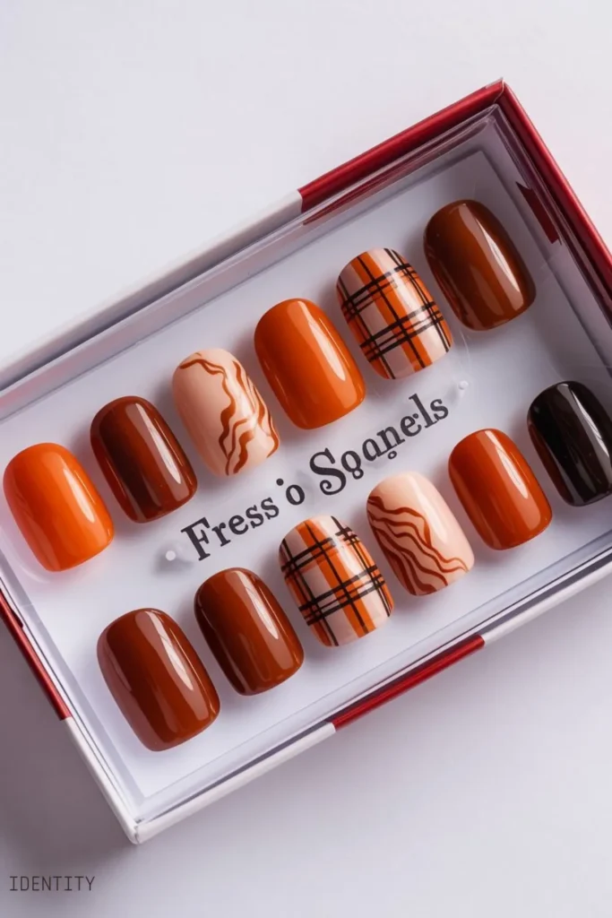 Autumn Nails Square: 20+ Stunning Trending Designs for Fall 2025 5 Autumn Nails Square