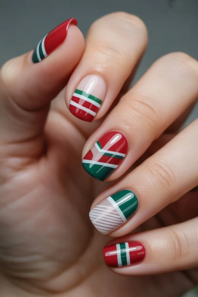 Christmas Nails Red and Green: 2025 Stunning Festive Manicure Ideas 4 Christmas Nails Red and Green