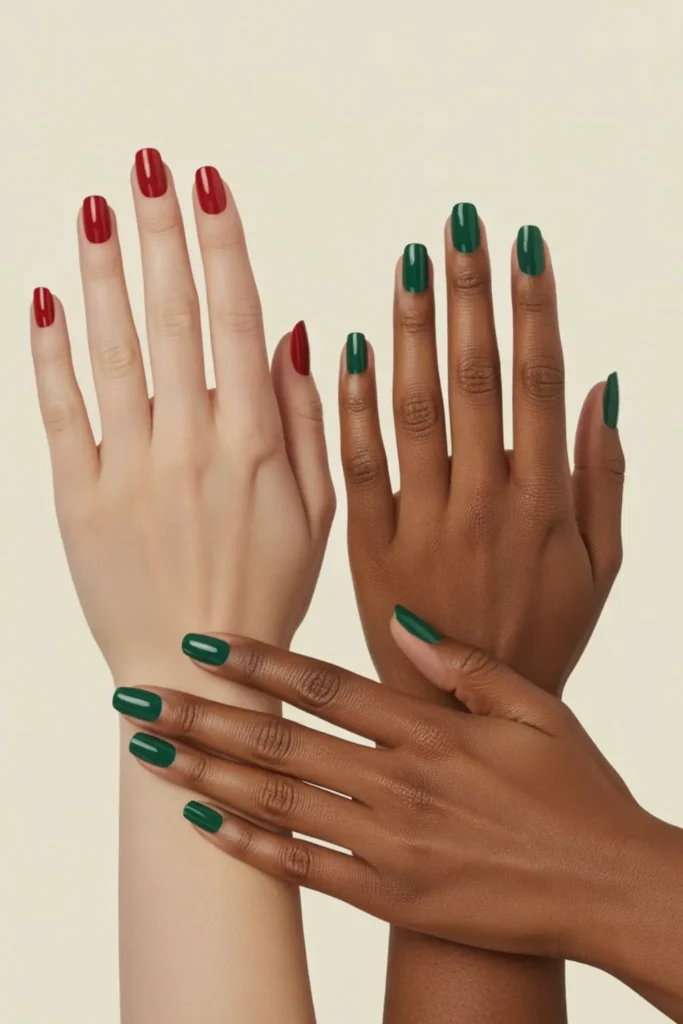 Christmas Nails Red and Green: 2025 Stunning Festive Manicure Ideas 3 Christmas Nails Red and Green