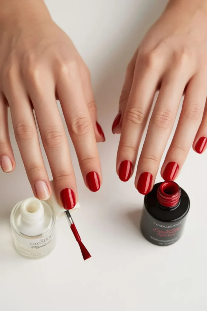 Red Christmas Nails: 47 Festive Designs to Sparkle This Holiday Season 4 Red Christmas Nails
