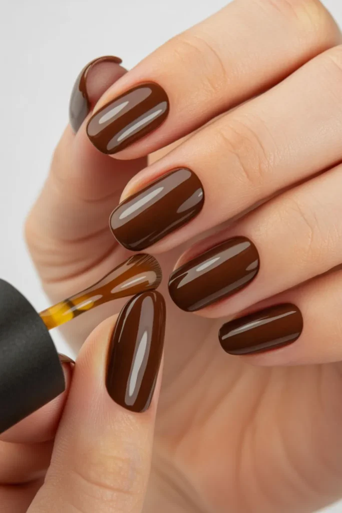 Brown Glazed Nails: 30+ Powerful Trending Looks Loved & Overhyped 5 Brown Glazed Nails