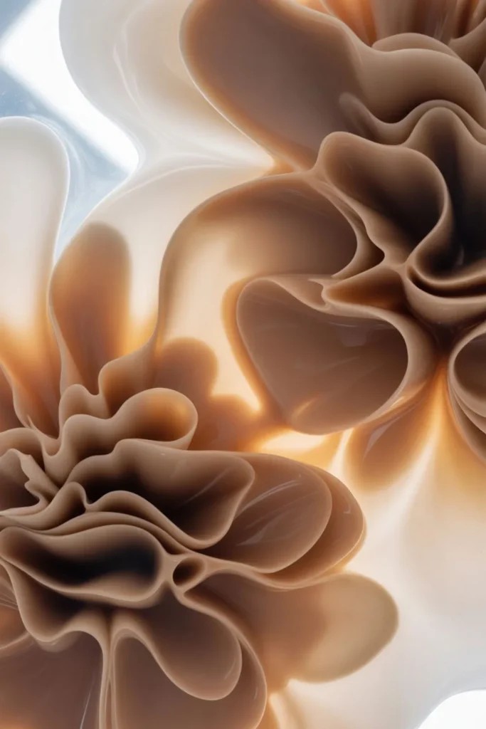 Brown Blooming Gel Nails: 7 Stunning Secrets to Avoid Flat Nail Art 3 Brown Blooming Gel Nails