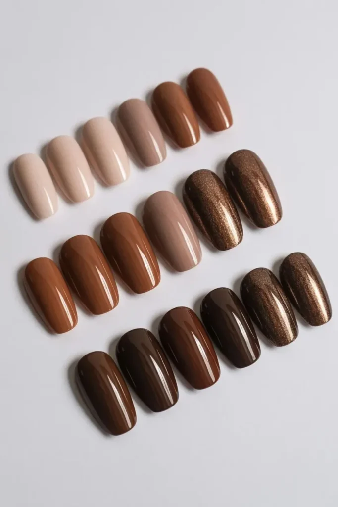 Coffee Chrome Nails: 5 Luxe Tips for a Rich Mocha Shine 3 Coffee Chrome Nails