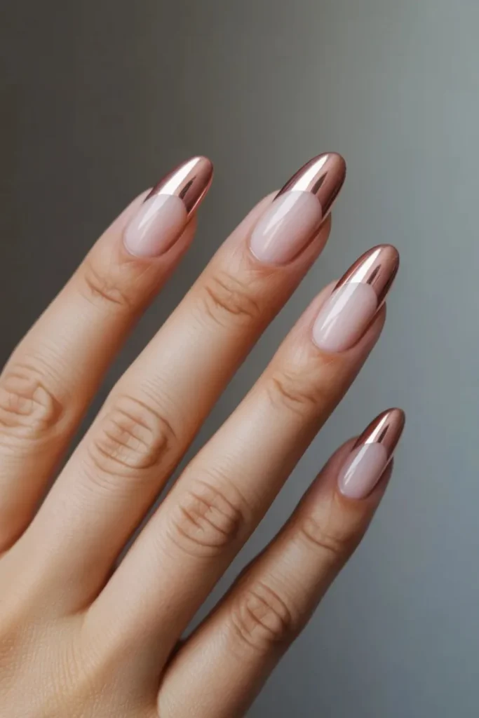 Rose Gold Chrome Nails: 7 Stunning High-Fashion Secrets 5 Rose Gold Chrome Nails
