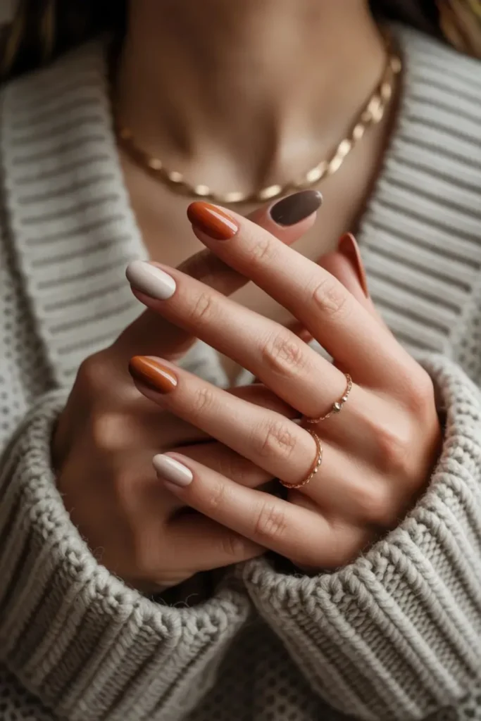 Short Fall Nail Designs: 18 Stunning Ideas Defining Everyday Chic in 2026 2 Short Fall Nail Designs