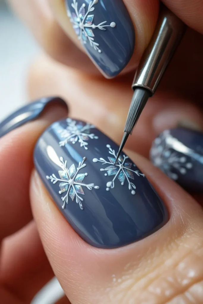 Snowflake Nails: Techniques and Trends for the Perfect Winter Manicure 2026 3 Snowflake Nails