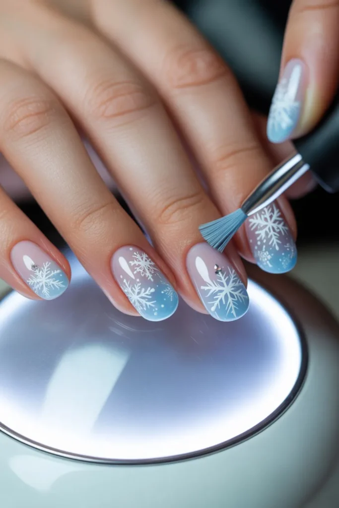 Snowflake Nails: Techniques and Trends for the Perfect Winter Manicure 2026 5 Snowflake Nails