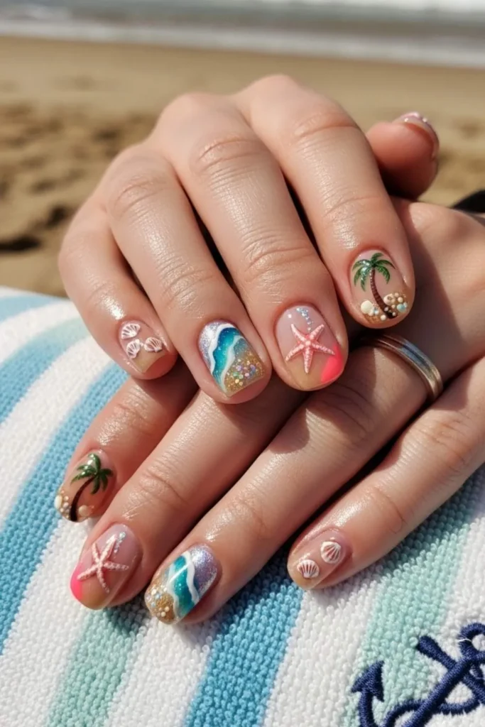 56 Beach Summer Nails That Look Stunning in Salt Water and Sunlight (2026) 6 Beach Summer Nails