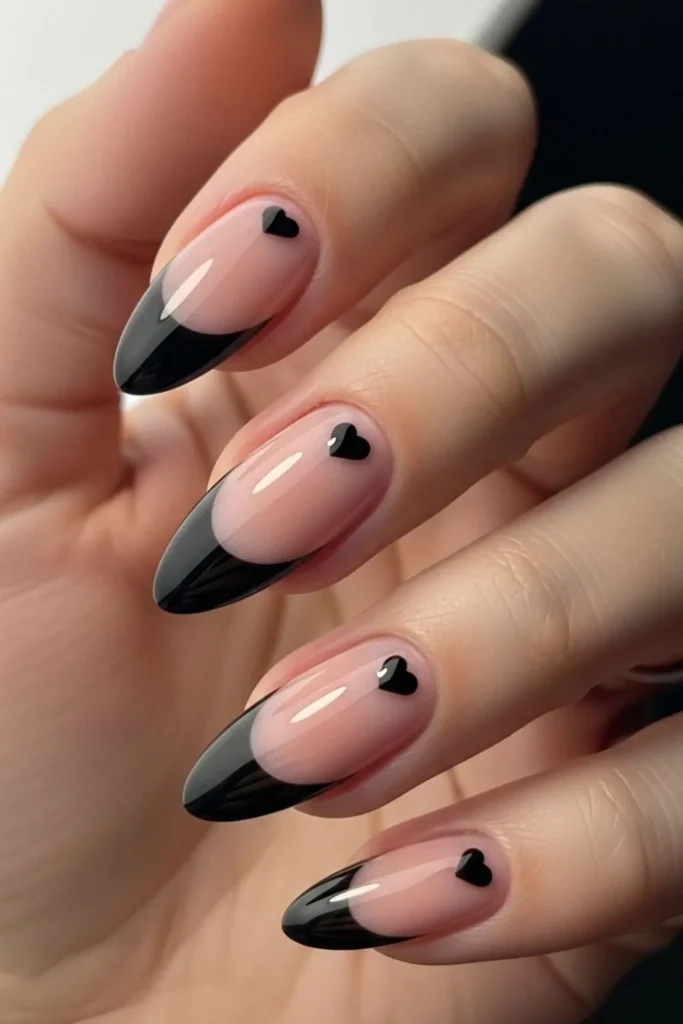 52 Black French Tip Nails Ideas That Look Expensive in 2026 5 Black French Tip Nails