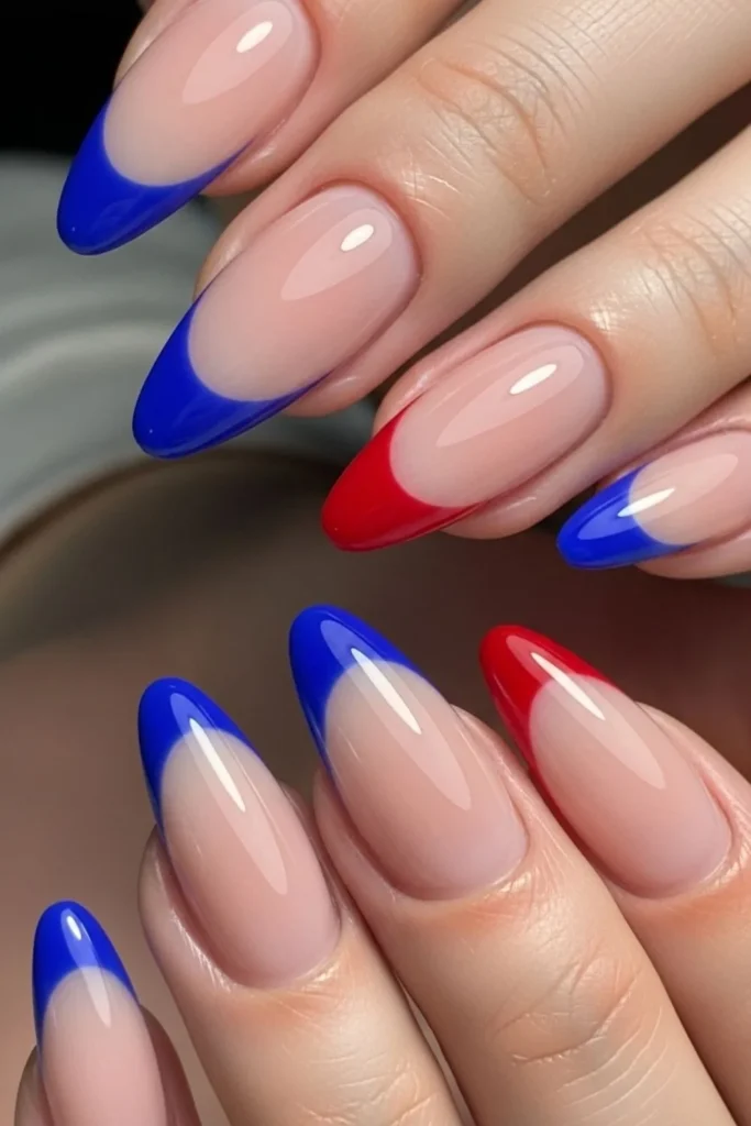 54 Colored French Tips That Look Expensive and Feel Totally Wearable in 2026 3 Colored French Tips