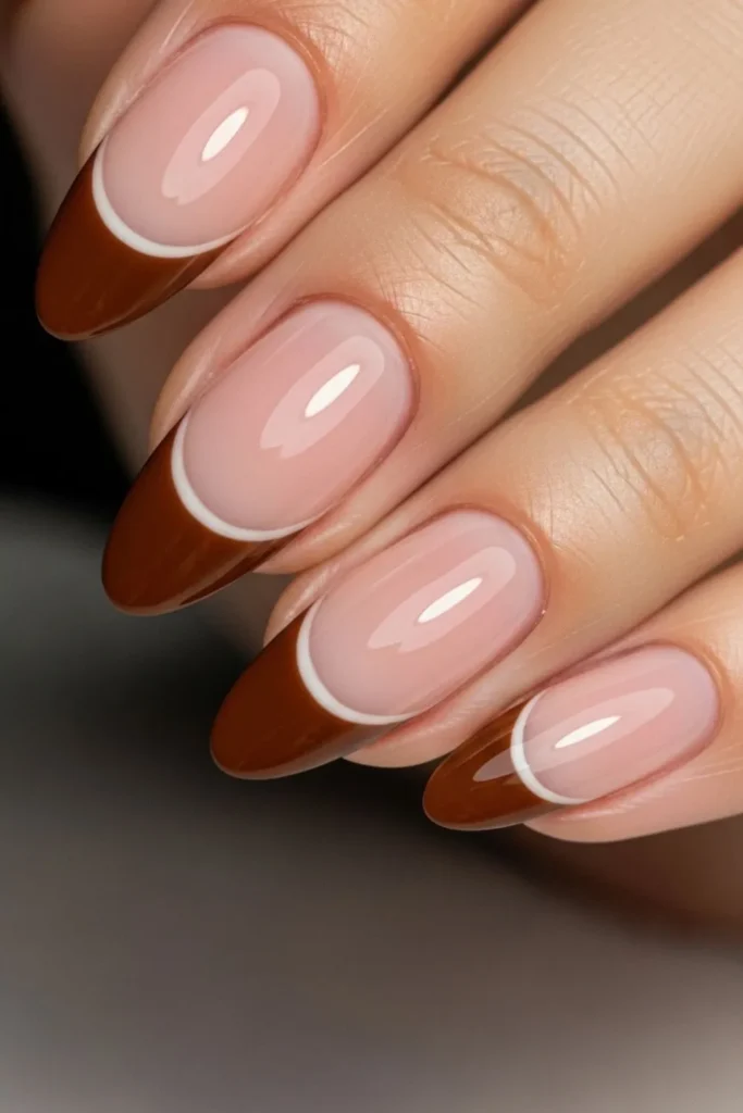 53 Brown French Tip Nails That Look Expensive Without Trying 4 Brown French Tip Nails