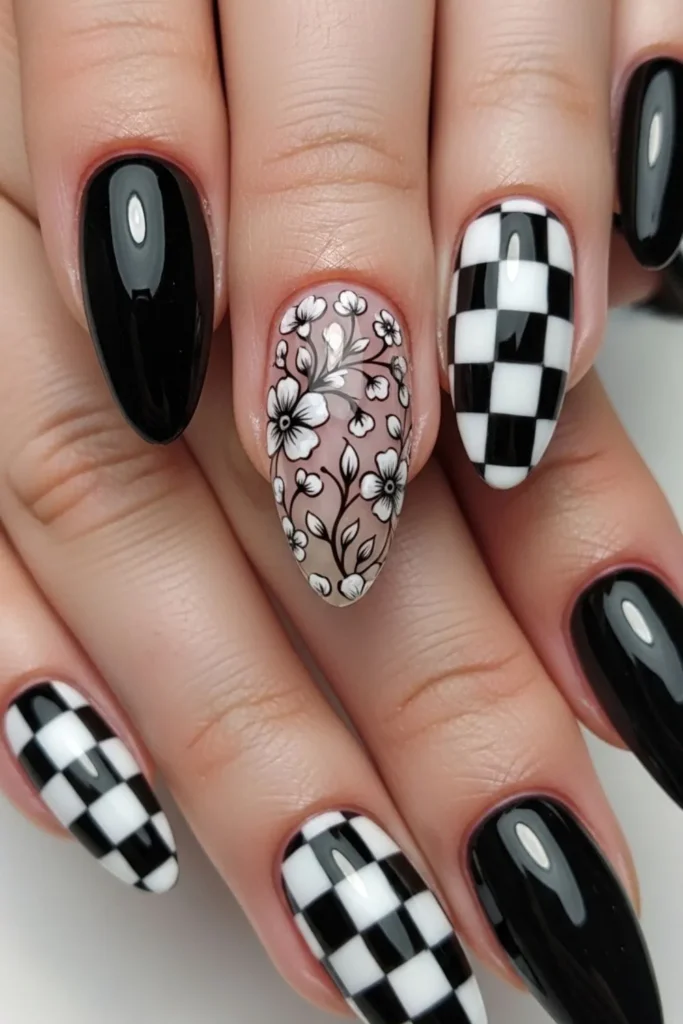 55 Checkered Nails Ideas That Are Retro, Chic, and Effortlessly On-Trend for 2026 5 Checkered Nails