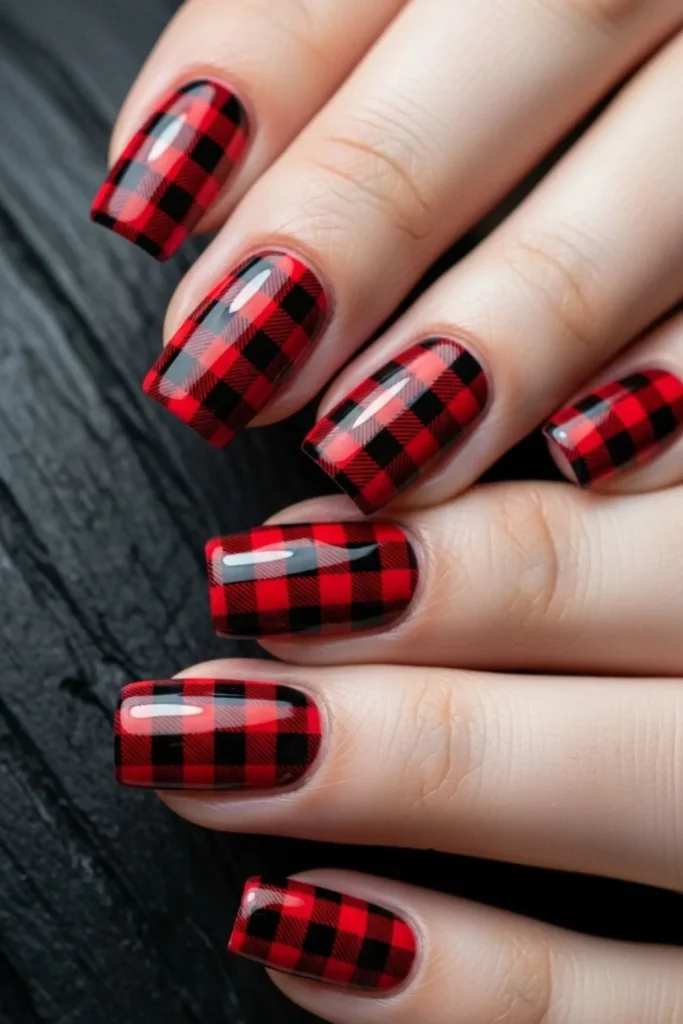 56 Plaid Nail Design Ideas That Look Expensive and Effortlessly Chic 2 Plaid Nail Design Ideas