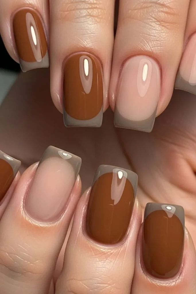 53 Brown French Tip Nails That Look Expensive Without Trying 2 Brown French Tip Nails
