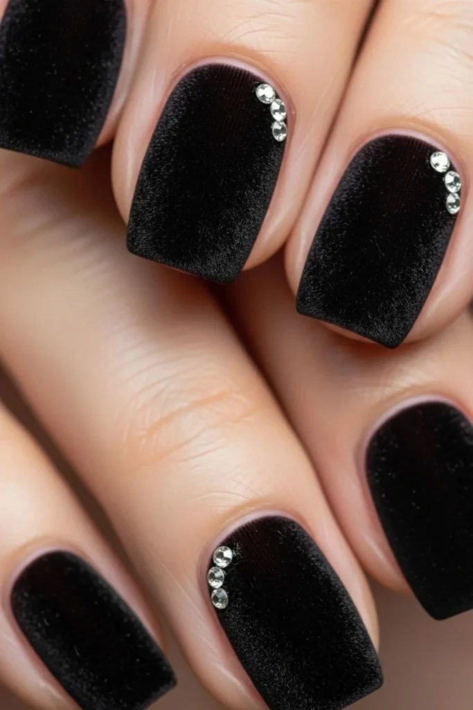 68 Velvet Nail Designs That Look Expensive Without the Salon Price Tag 4 Velvet Nail Designs