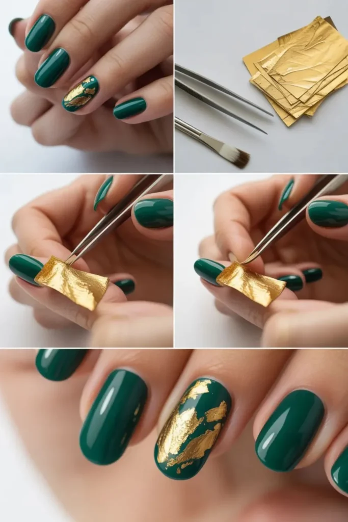 Emerald Green and Gold Nails: 2026's Most Luxurious Nail Art Trends 3 Emerald Green and Gold Nails