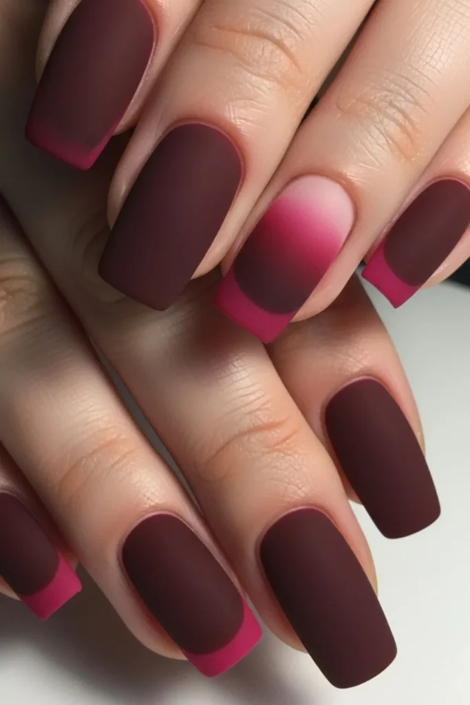 59 Burgundy Ombre Nails That Look Expensive and Last All Season 7 Burgundy Ombre Nails