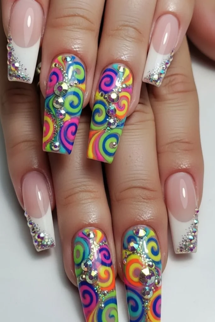 70 Swirly French Tips That Look Expensive Surprisingly Easy and Seriously Chic 3 Swirly French Tips