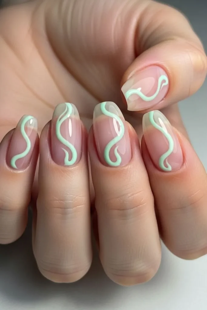 22 Spring Swirl Nails That Look Expensive Without the Salon Price Tag 6 Spring Swirl Nails