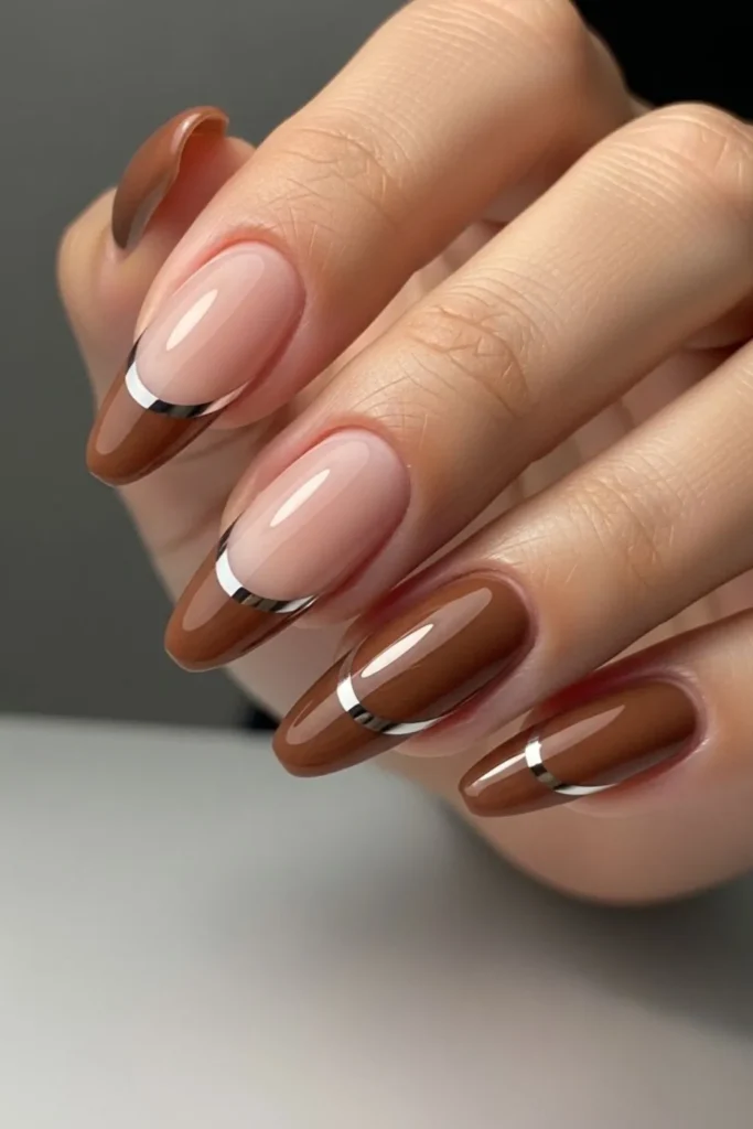 53 Brown French Tip Nails That Look Expensive Without Trying 5 Brown French Tip Nails