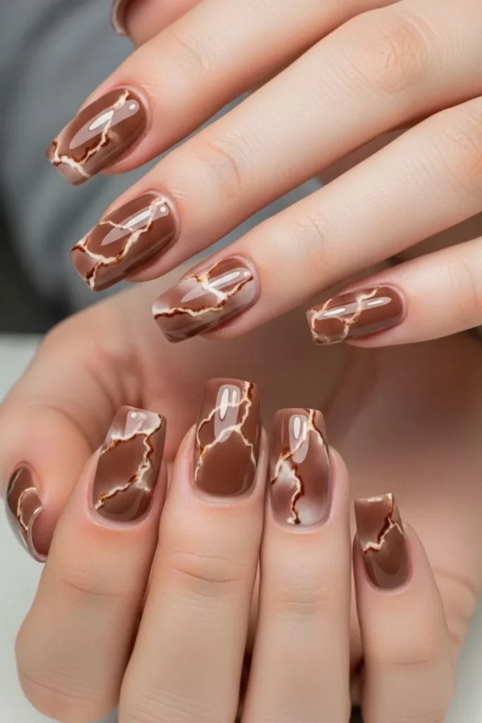 58 Marble French Tip Nails That Look Expensive Without the Salon Price Tag 3 Marble French Tip Nails