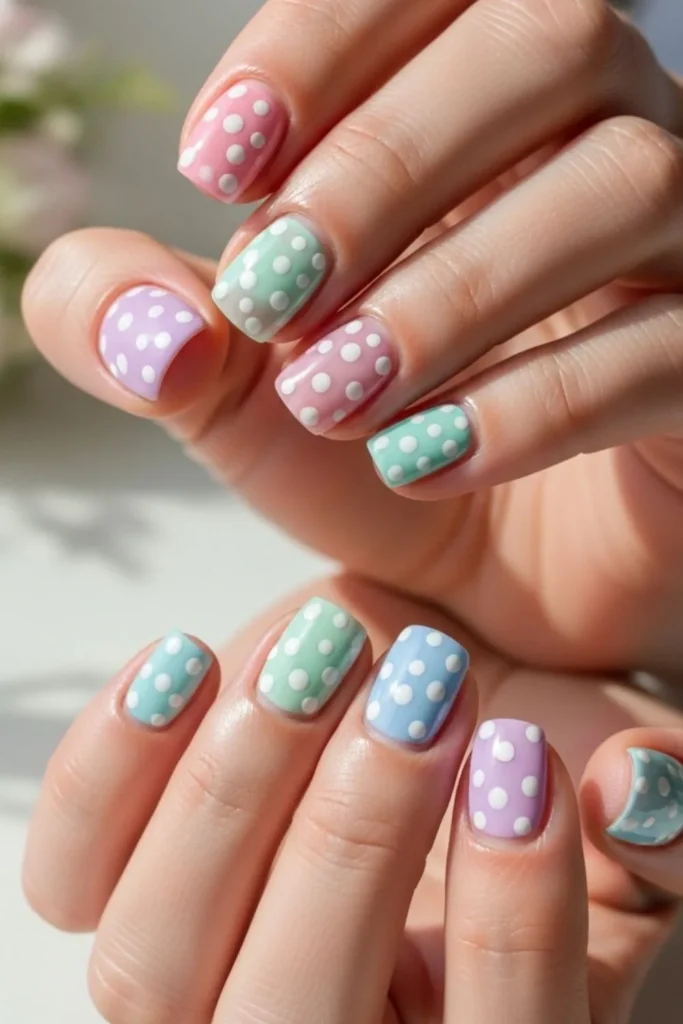 21 Spring polka dot nails That Look Expensive and Feel Totally Fresh in 2026 9 Spring polka dot nails