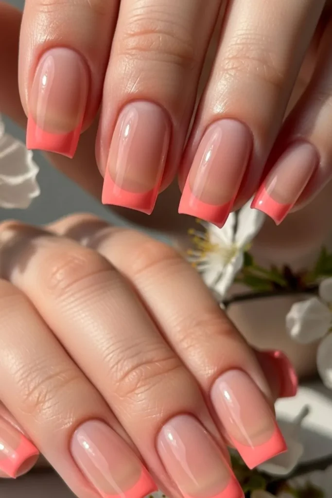 39 Spring French Tip Nails That Feel Fresh Without Trying Too Hard 4 Spring French Tip Nails
