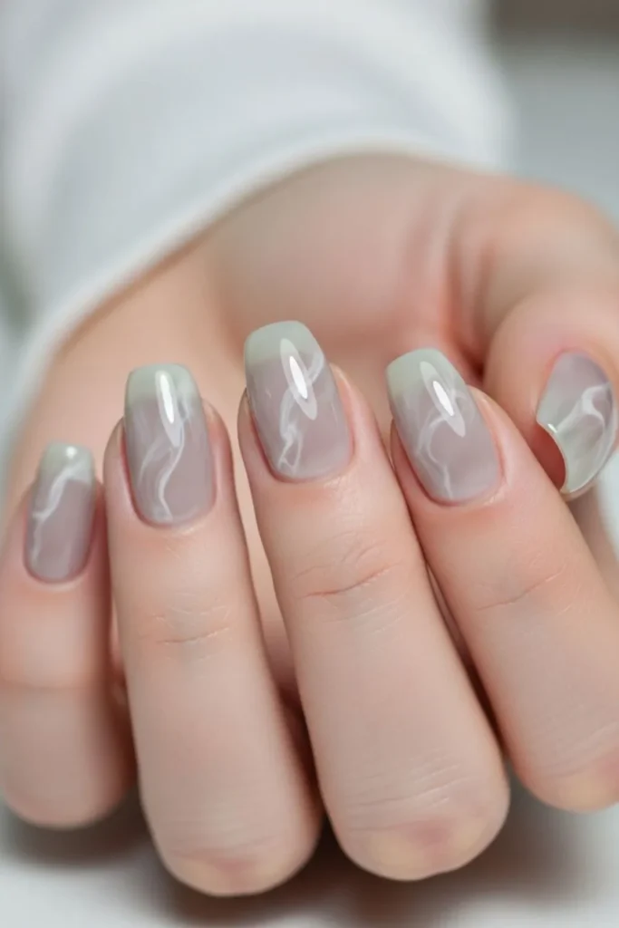57 Neutral Marble Nails That Look Expensive Without Trying 7 Neutral Marble Nails