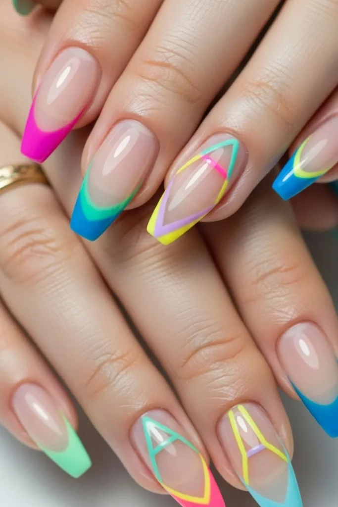 54 Colored French Tips That Look Expensive and Feel Totally Wearable in 2026 6 Colored French Tips
