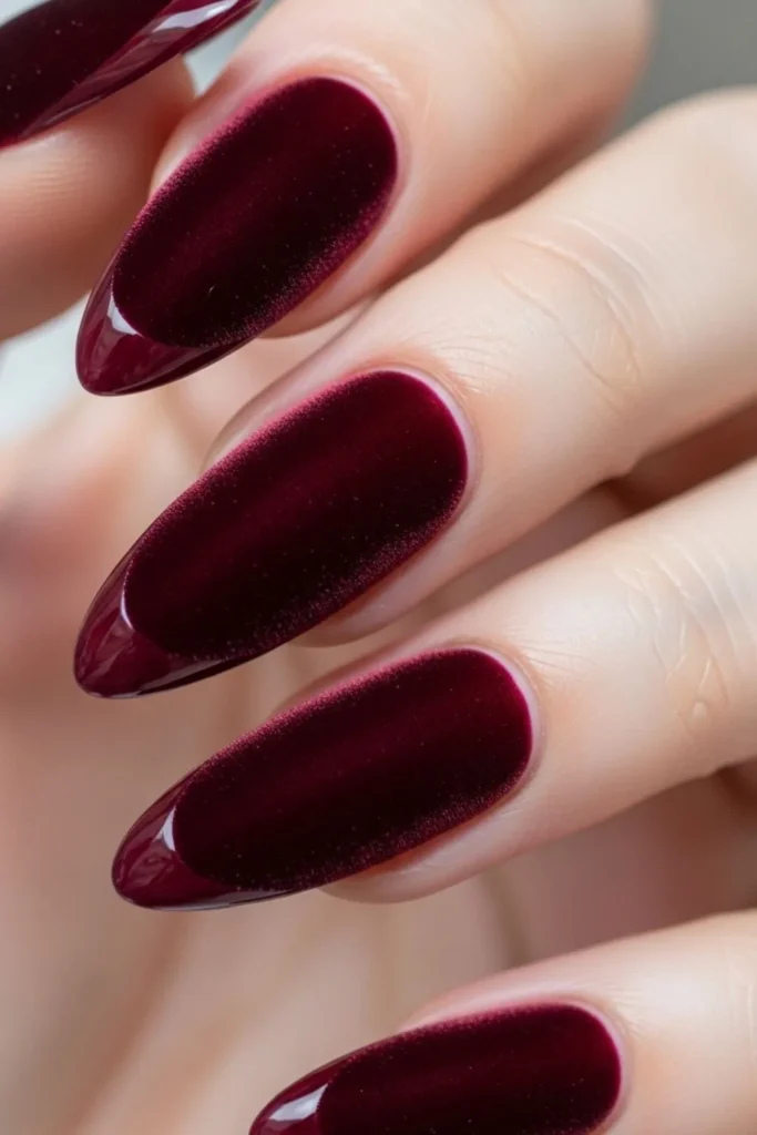 68 Velvet Nail Designs That Look Expensive Without the Salon Price Tag 9 Velvet Nail Designs