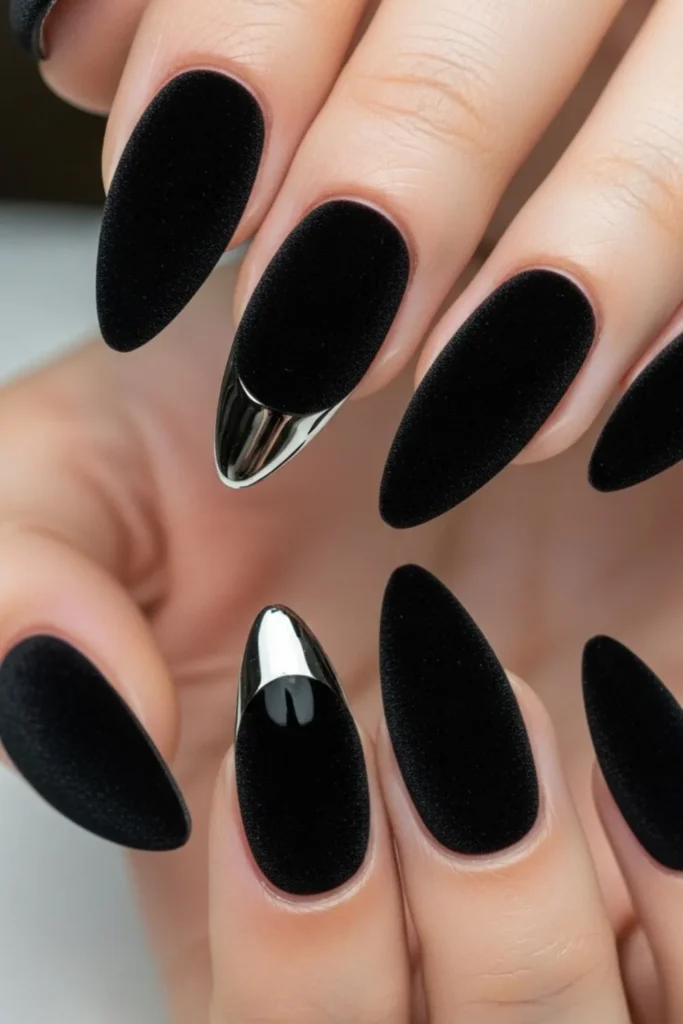68 Velvet Nail Designs That Look Expensive Without the Salon Price Tag 8 Velvet Nail Designs