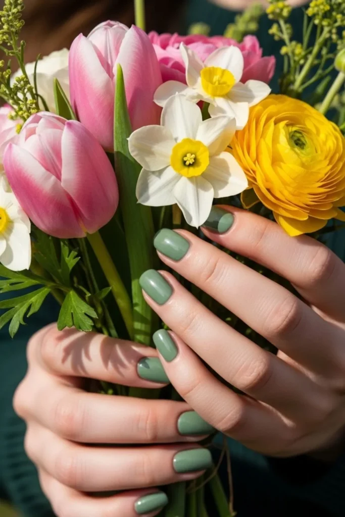 25 Sage Green Spring Nails That Look Effortlessly Chic in 2026 2 Sage Green Spring Nails