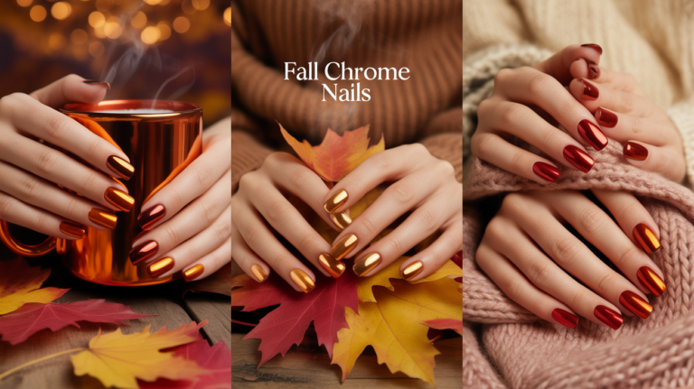 Fall Chrome Nails