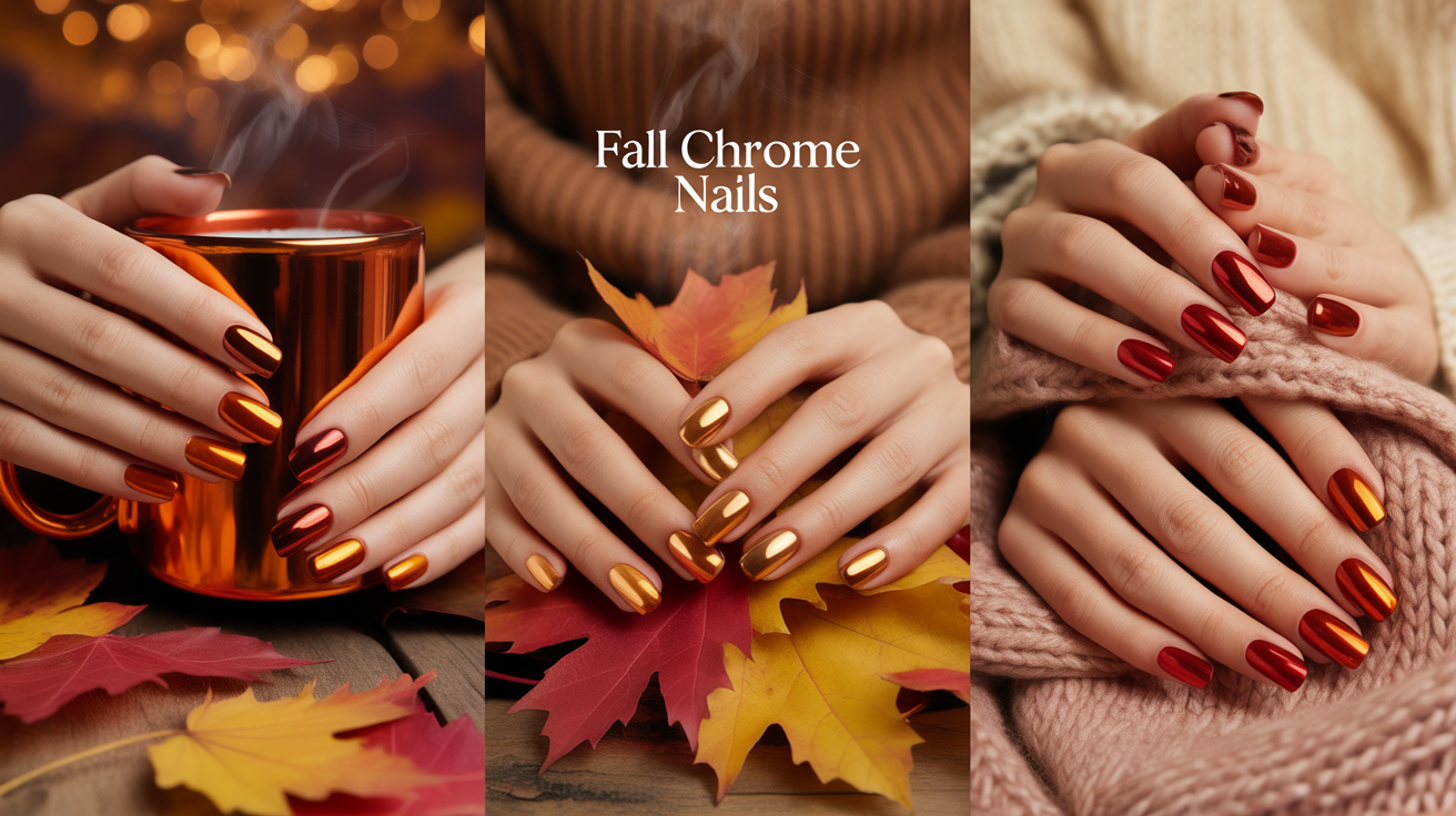 Fall Chrome Nails