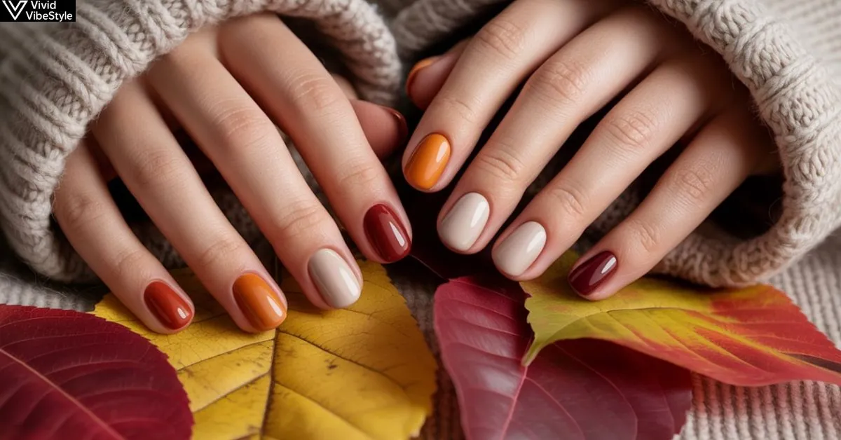 simple fall nails autumn